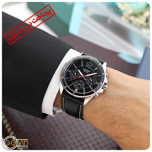 ساعت کاسیو فولتایم بند چرم مردانه