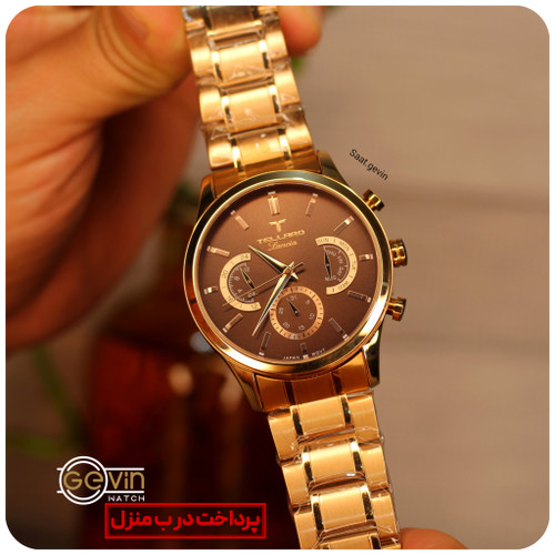 ساعت مردانه تلارو سه موتور فلزی