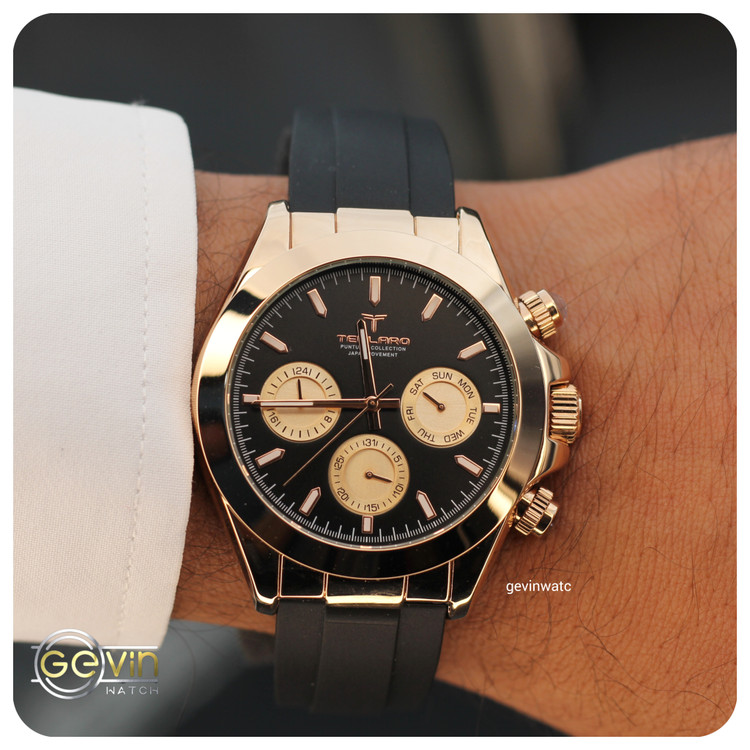 ساعت مردانه تلارو بند سیلیکونی مدل T3124G