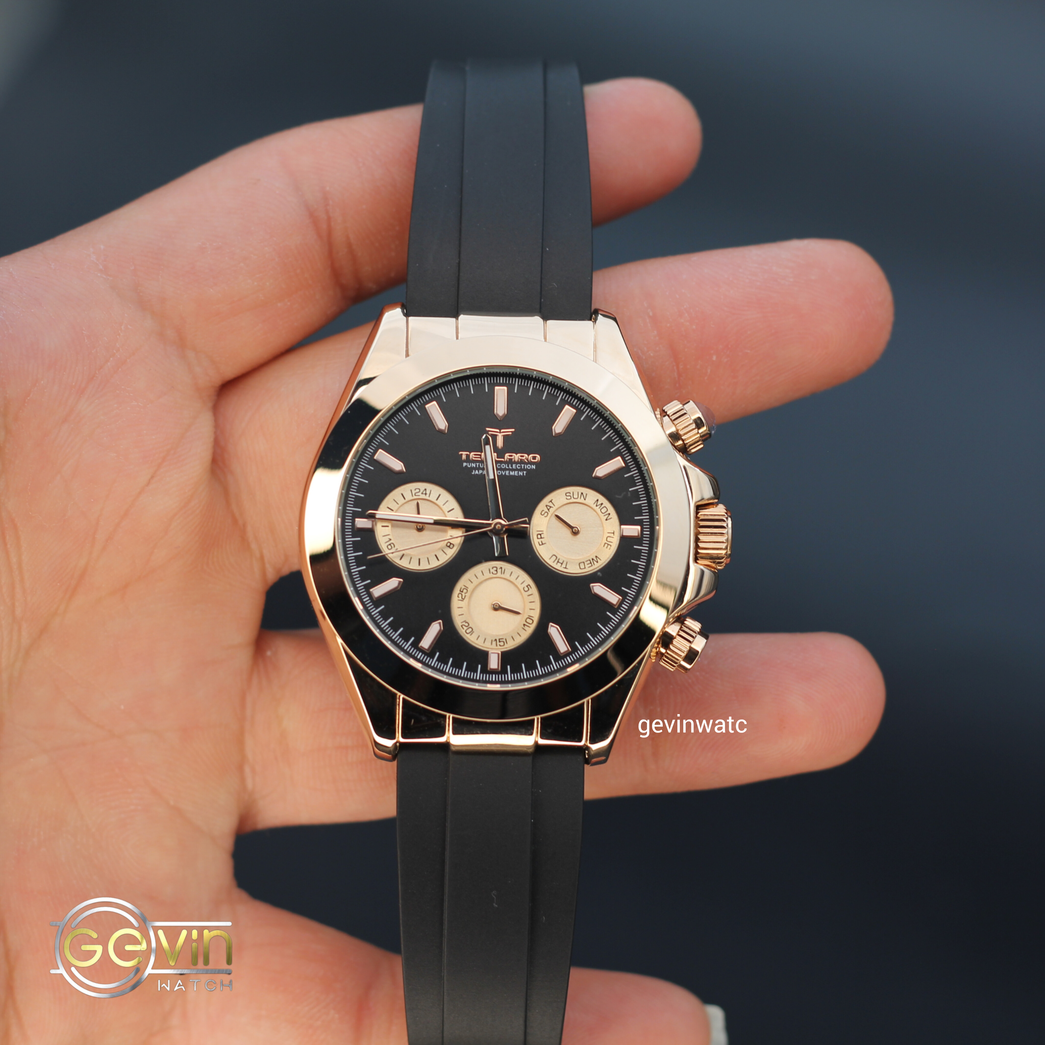 ساعت مردانه تلارو بند سیلیکونی مدل T3124G