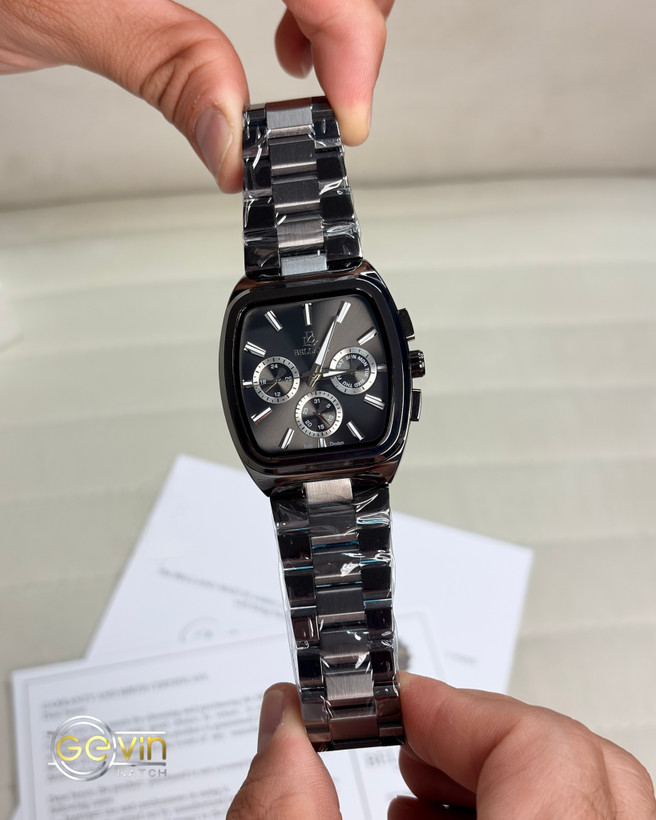 ساعت مردانه بلانو فلزی چهارگوش سه موتور مدل B6108/7