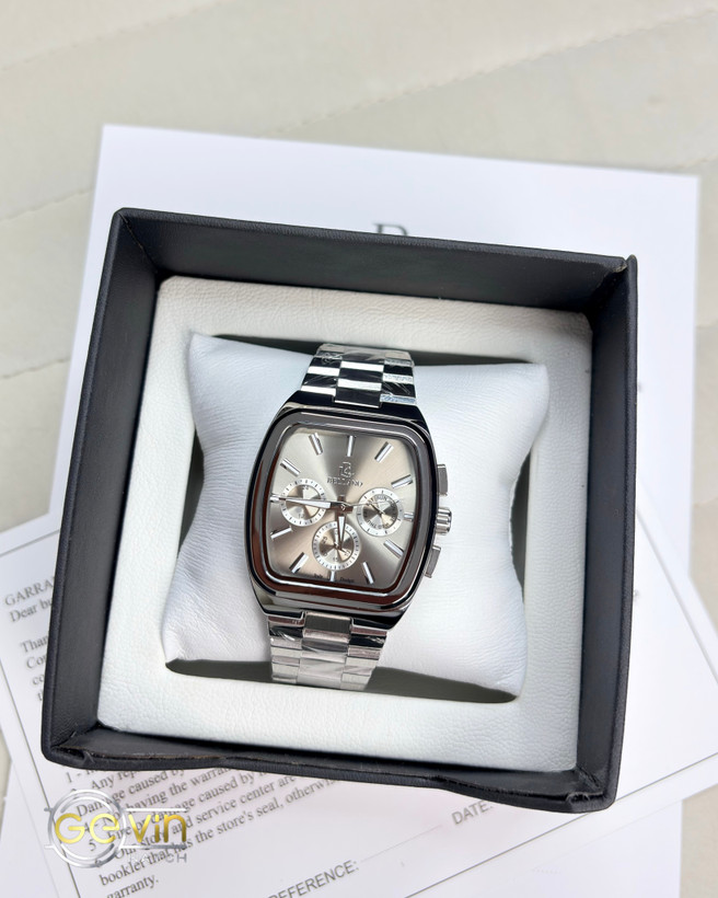 ساعت مردانه بلانو فلزی چهارگوش سه موتور مدل B6108/۲